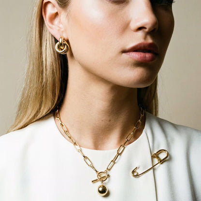 Knot Gold Stud Earrings - earrings