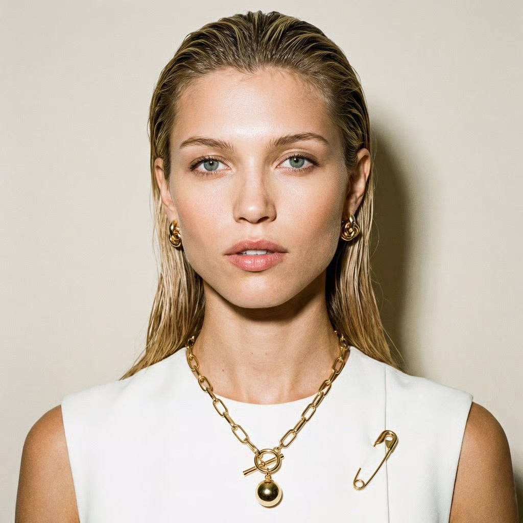 Knot Gold Stud Earrings - earrings