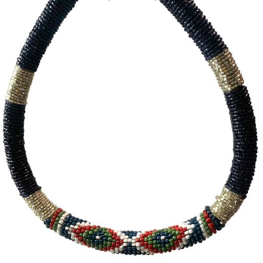 Late in the Evening Beaded Statement Necklace-