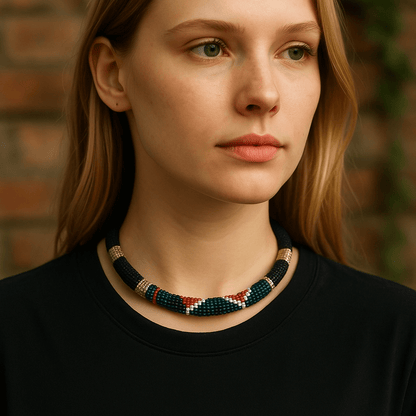 Late in the Evening Beaded Statement Necklace - 