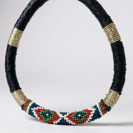 Late in the Evening Beaded Statement Necklace - 