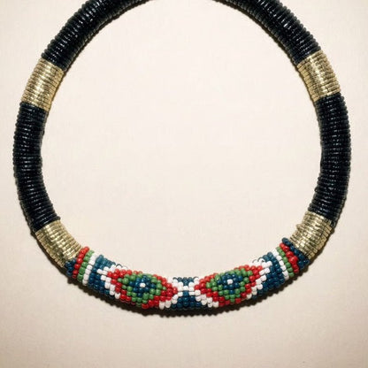 Late in the Evening Beaded Statement Necklace - 