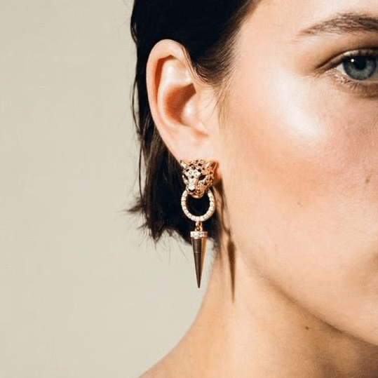 Little Leopard Gold Earrings - earrings