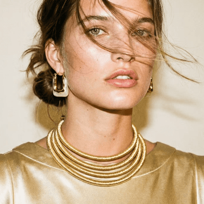 Living in the 70s Resin and Gold Earrings - earrings