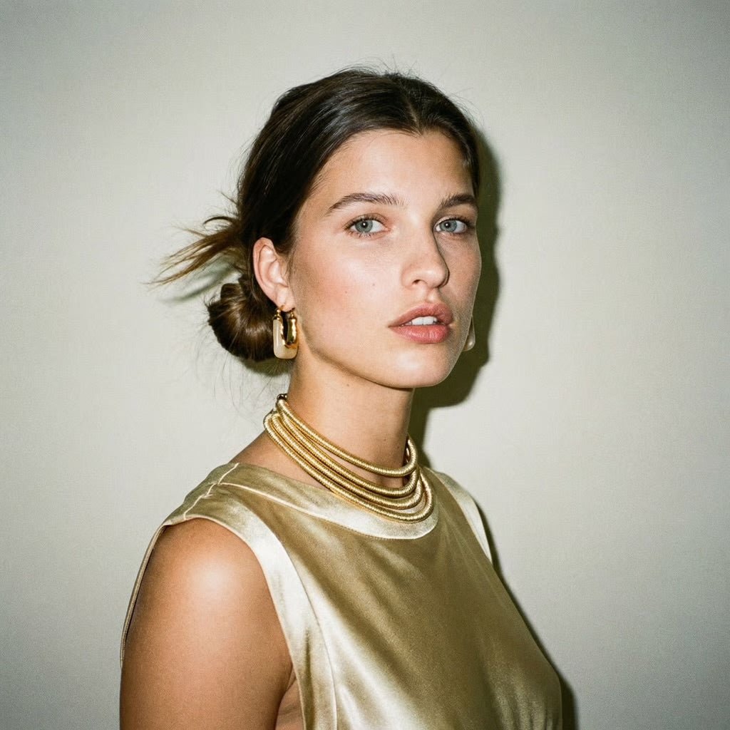 Living in the 70s Resin and Gold Earrings - earrings