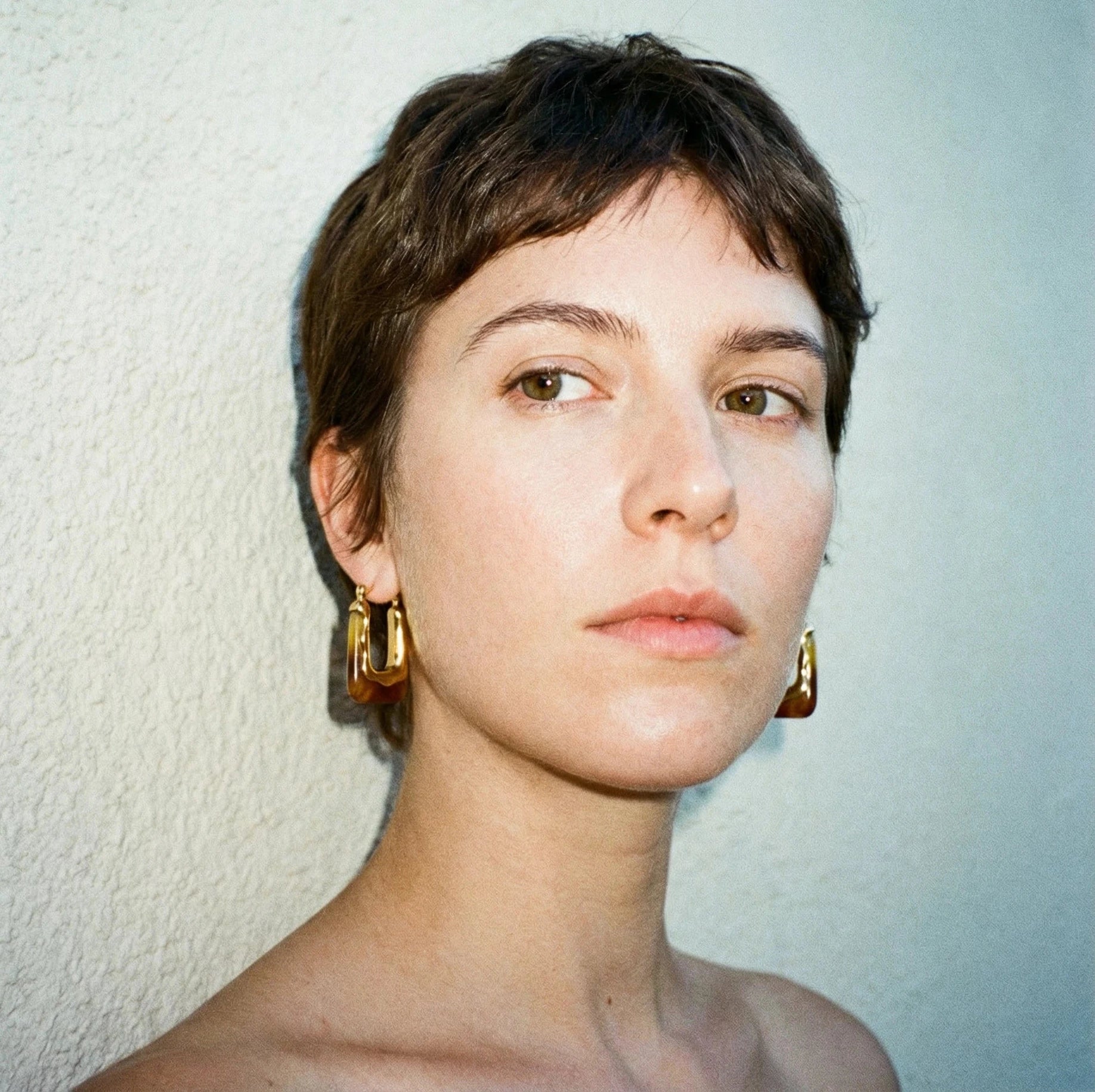 Living in the 70s Resin and Gold Earrings - earrings