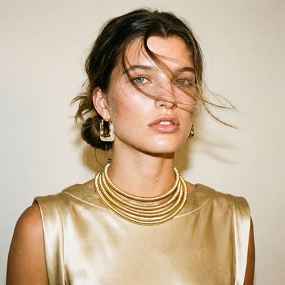 Living in the 70s Resin and Gold Earrings - earrings