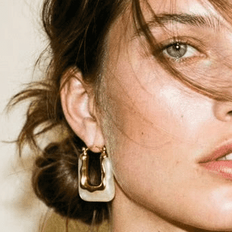 Living in the 70s Resin and Gold Earrings - earrings