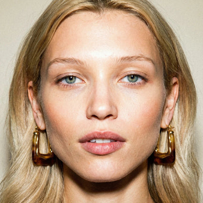 Living in the 70s Resin and Gold Earrings - earrings