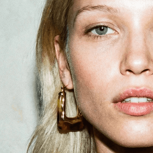 Living in the 70s Resin and Gold Earrings - earrings