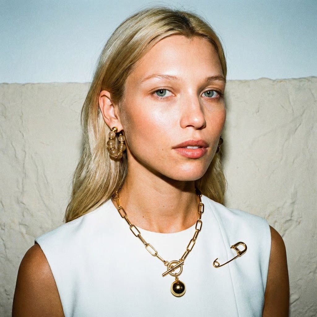 Lucid Resin Hoop Earrings Champagne - earrings