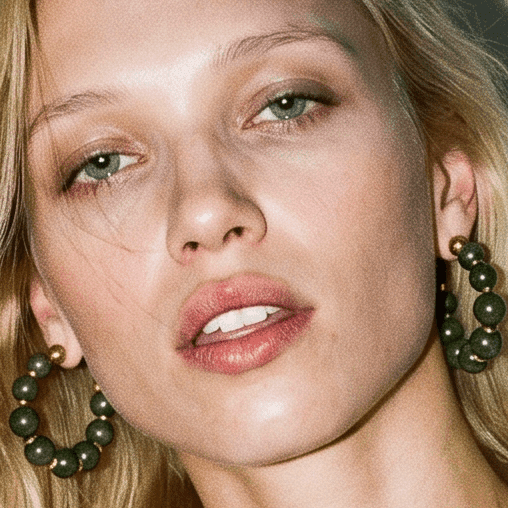 Lucid Resin Hoop Earrings Olive Green - earrings