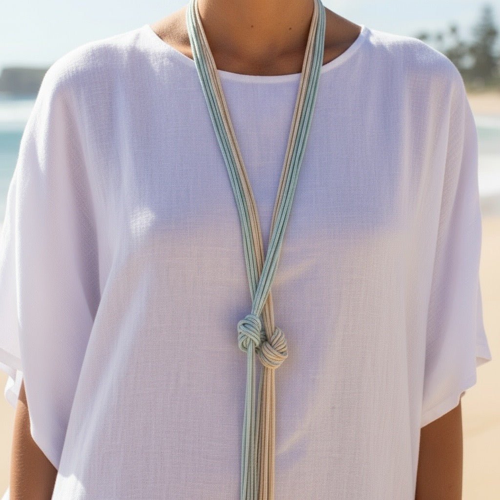 Lurex Long Necklace Gold and Silver (More Colours) - Necklace