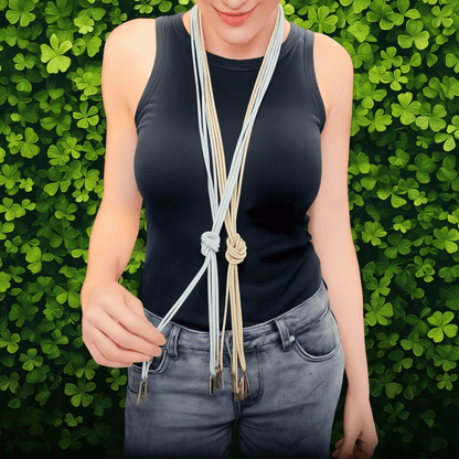 Lurex Long Necklace Gold and Silver (More Colours) - Necklace