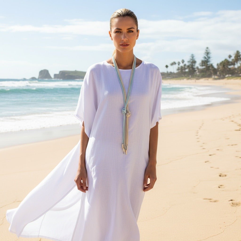 Lurex Long Necklace Gold and Silver (More Colours) - Necklace