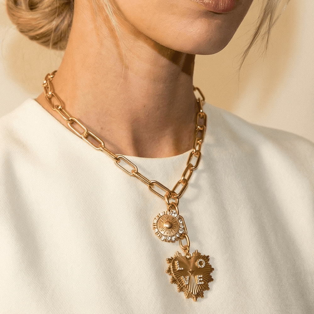 Never Tear Us Apart 18k Gold Plated Necklace - Necklace