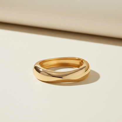 Organic Gold Plated Bangle - Bracelet