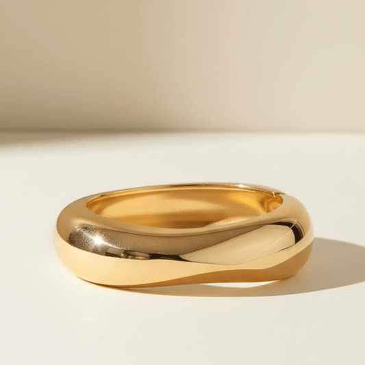 Organic Gold Plated Bangle - Bracelet