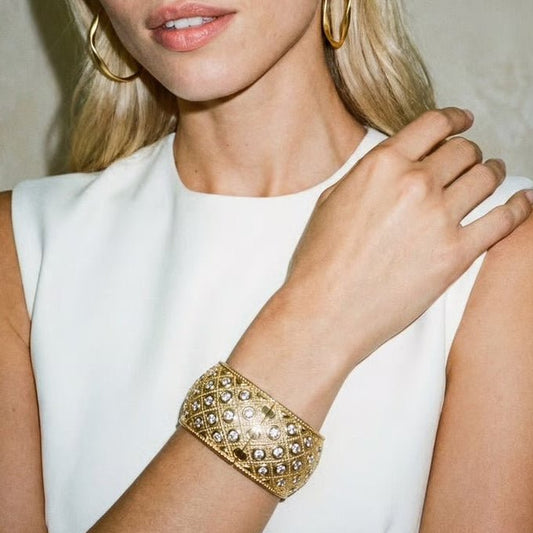 Ornate Gold Bangle - Bracelet