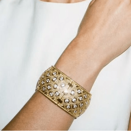 Ornate Gold Bangle - Bracelet