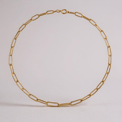 Paperclip Chain 14K Gold Plated Necklace - 