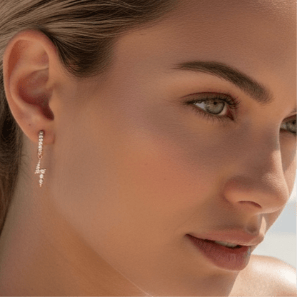 Petite Bolt 18k Gold Plated Earrings - 
