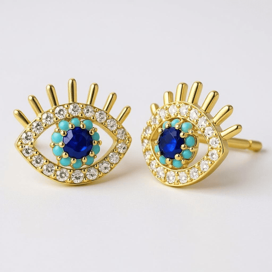 Petite Evil Eye Stud Earrings - earrings
