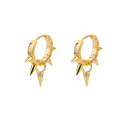 Petite Punk 18k Gold Plated Earrings - 
