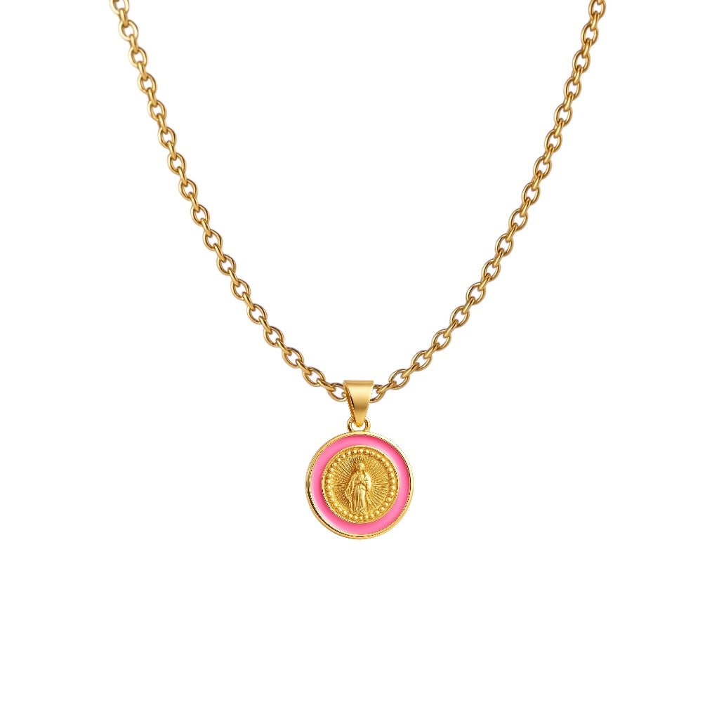 Pink Prayer Necklace - Necklace