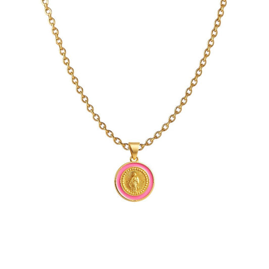 Pink Prayer Necklace - Necklace