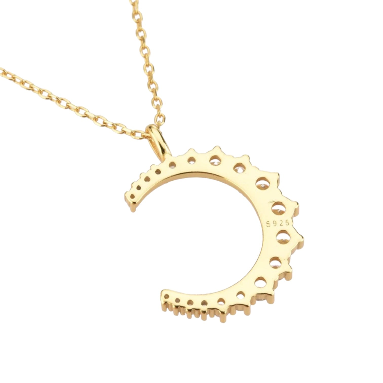 Platinum Moon 18k Gold Necklace-