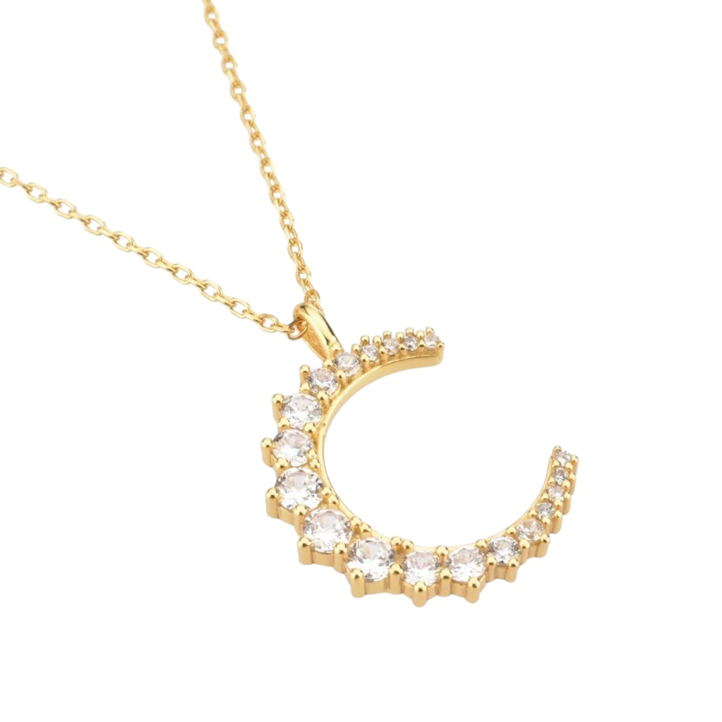 Platinum Moon 18k Gold Necklace-