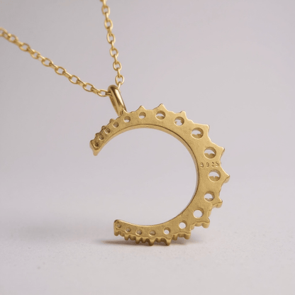 Platinum Moon 18k Gold Necklace - 