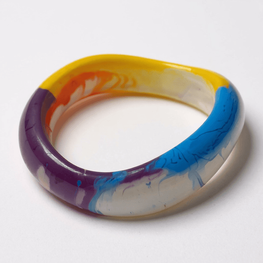 Rainbow Resin Bangle - Bracelet