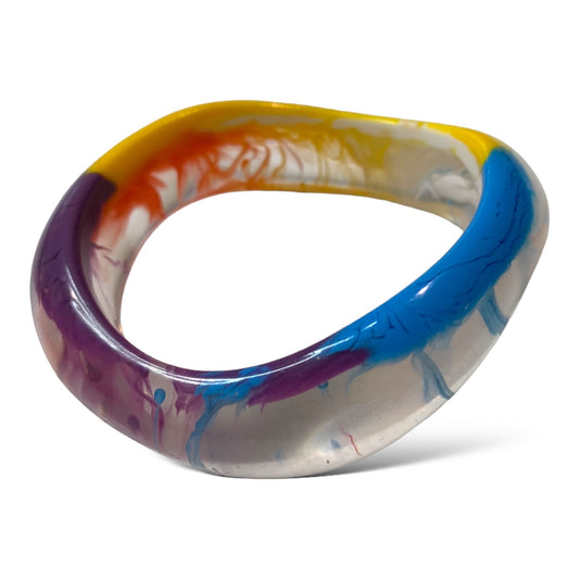 Rainbow Resin Bangle-Bracelet