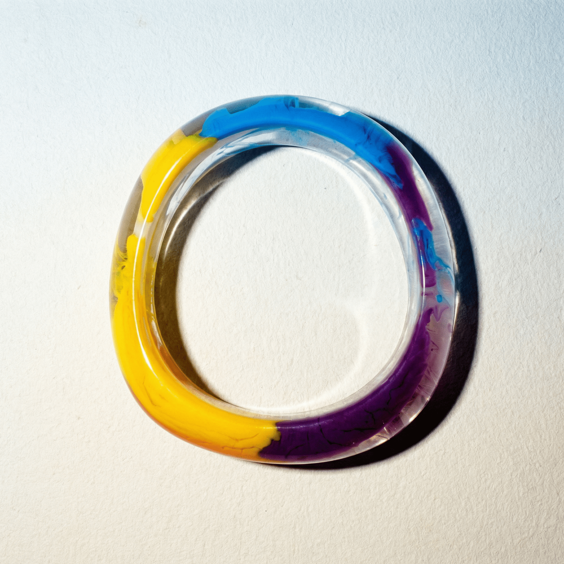 Rainbow Resin Bangle - Bracelet