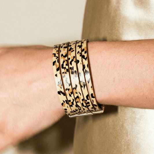 Rebel Rebel Animal Leather Cuff - Bracelet