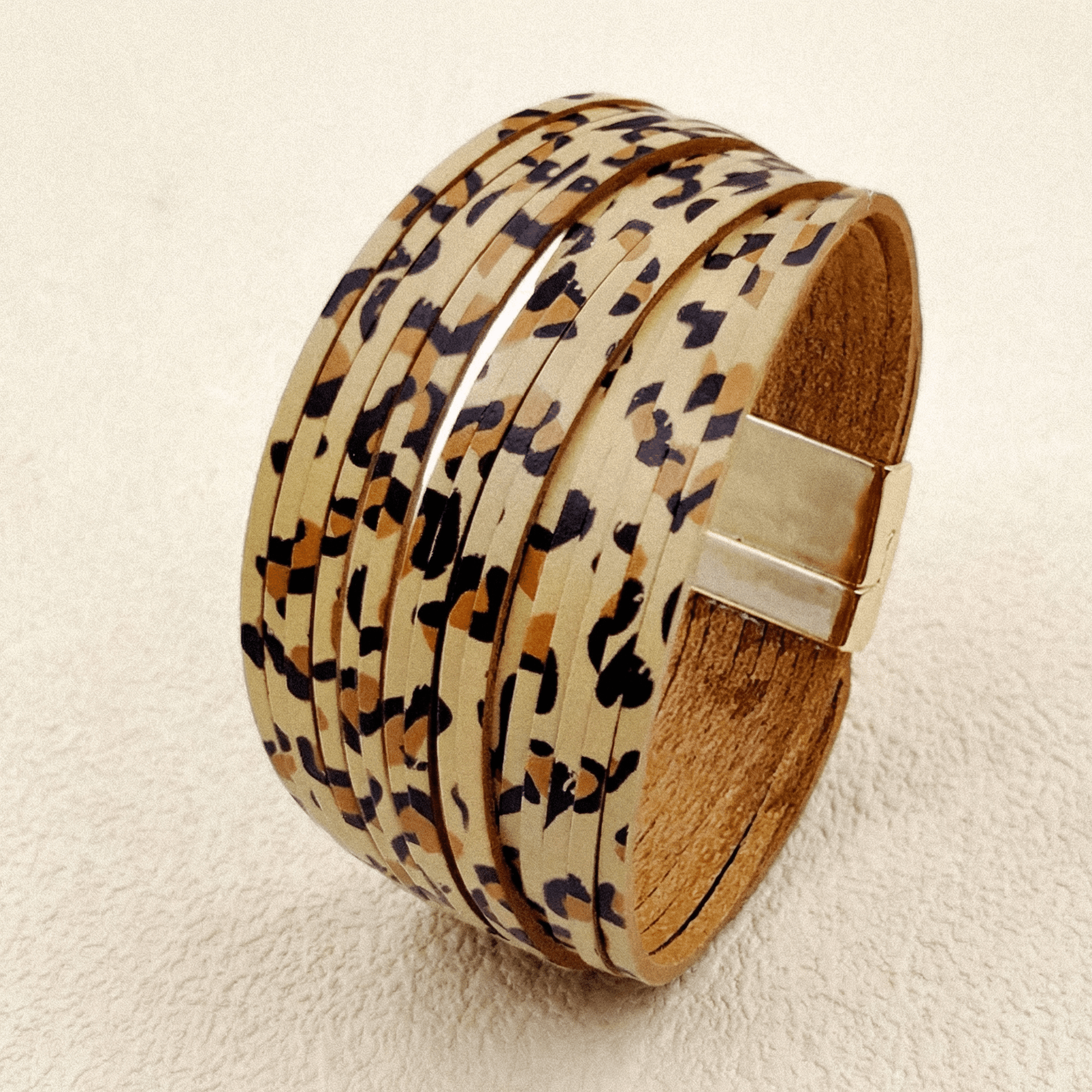 Rebel Rebel Animal Leather Cuff - Bracelet