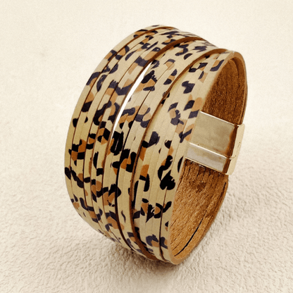 Rebel Rebel Animal Leather Cuff - Bracelet