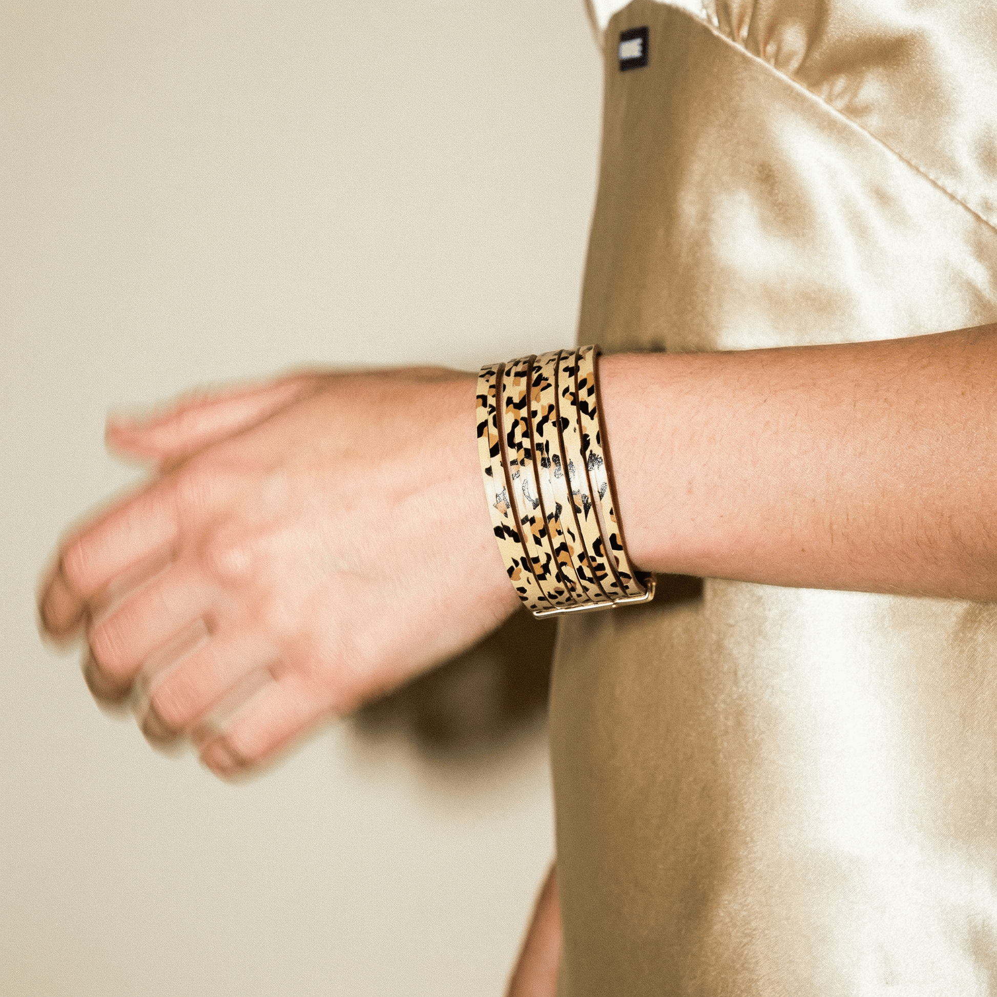 Rebel Rebel Animal Leather Cuff - Bracelet