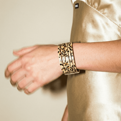 Rebel Rebel Animal Leather Cuff - Bracelet