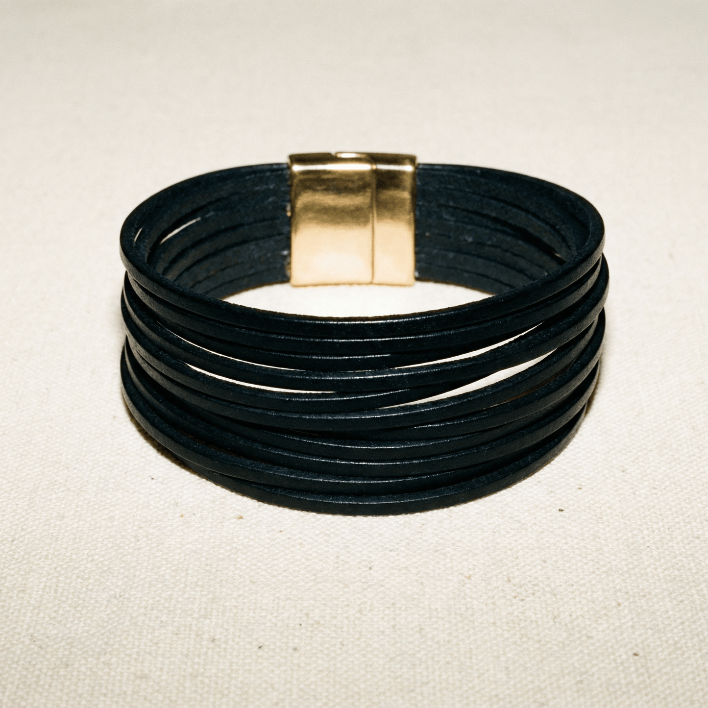 Rebel Rebel Black Leather Cuff PREORDER - Bracelet