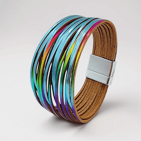 Rebel Rebel Midnight Metallic Multi Leather Cuff - Bracelet