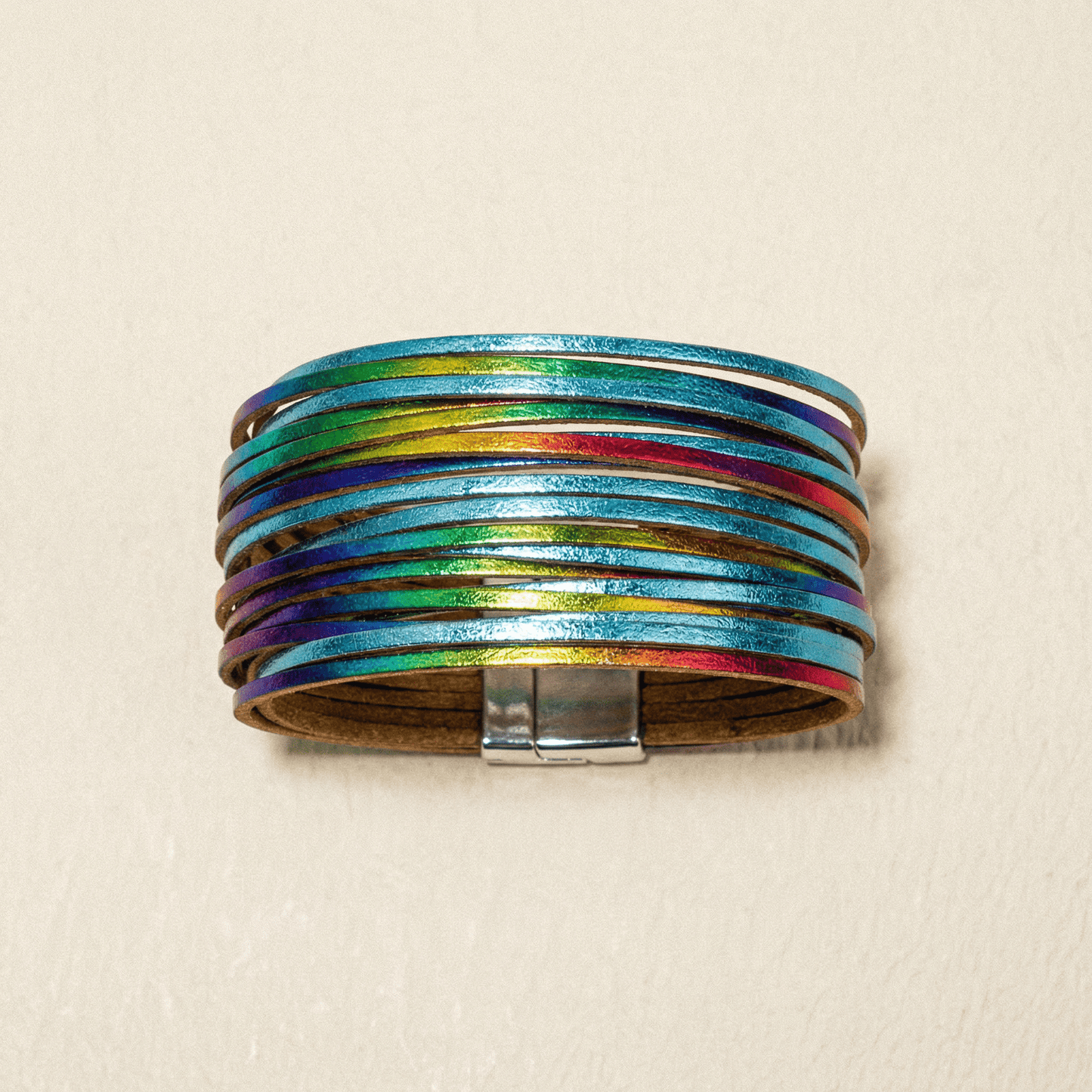 Rebel Rebel Midnight Metallic Multi Leather Cuff - Bracelet