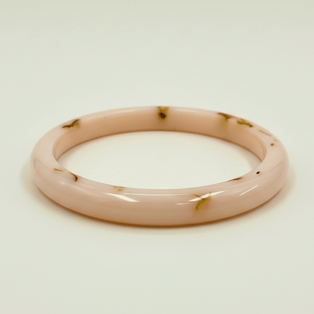 Resin Pale Pink Bangle - Bracelet