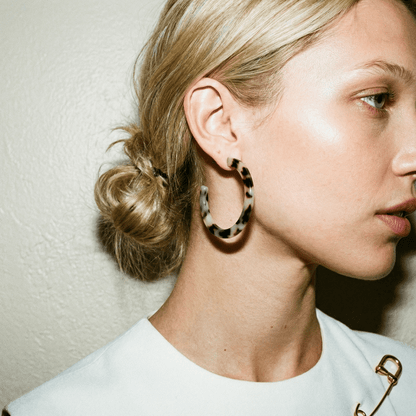 Rock With You Resin Hoop Earrings (more colours) - earrings