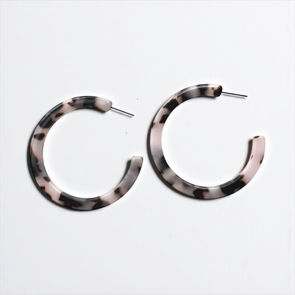 Rock With You Resin Hoop Earrings (more colours) - earrings