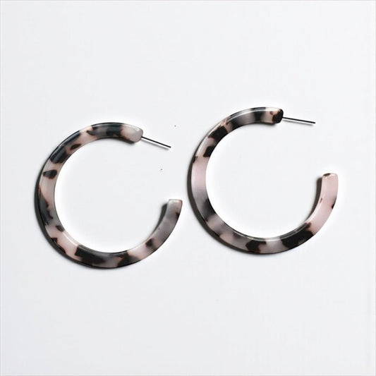 Rock With You Resin Hoop Earrings (more colours) - earrings