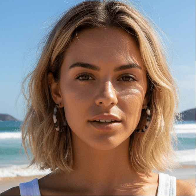 Rock With You Resin Hoop Earrings (more colours) - earrings