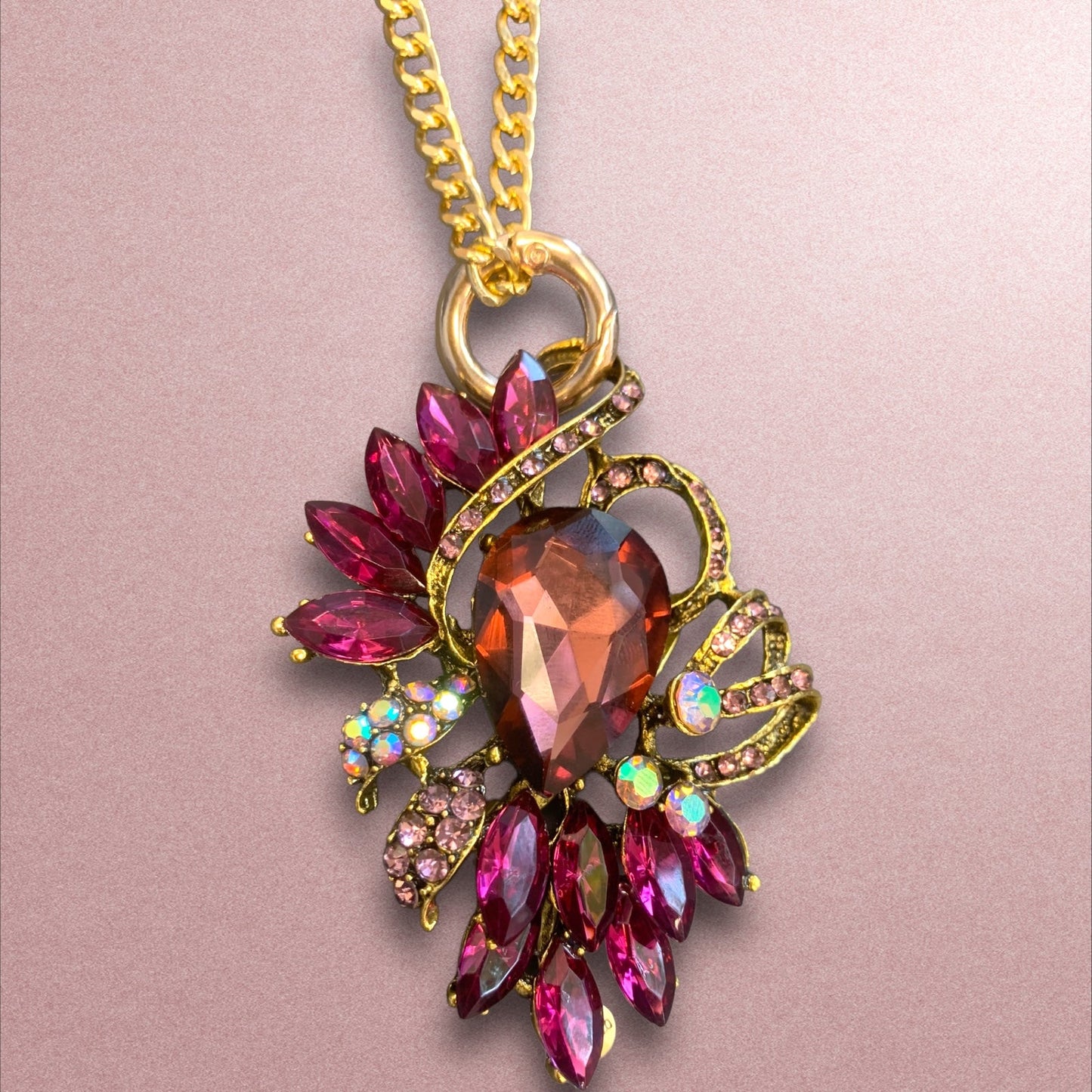 Santa Lucia Violet Multiwear Statement Necklace-Necklace